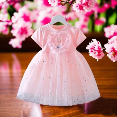 Imported ✨ Baby Girl Elsa Princess Dress – Summer Edition