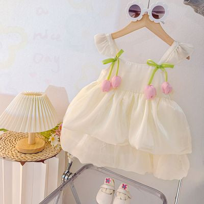 Imported đ Baby Girl Summer Dress â Sweet Western-Style Slip Princess Outfit