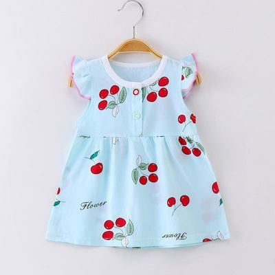 Imported đŧ Children's Princess Dress â Soft Cotton Silk for Summer