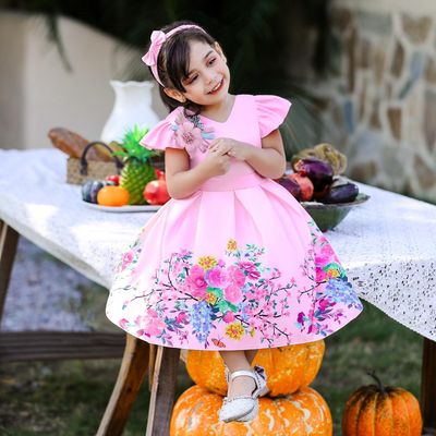 Importedđš Red Floral Princess Dress â Sleeveless EU/US Style for Girls