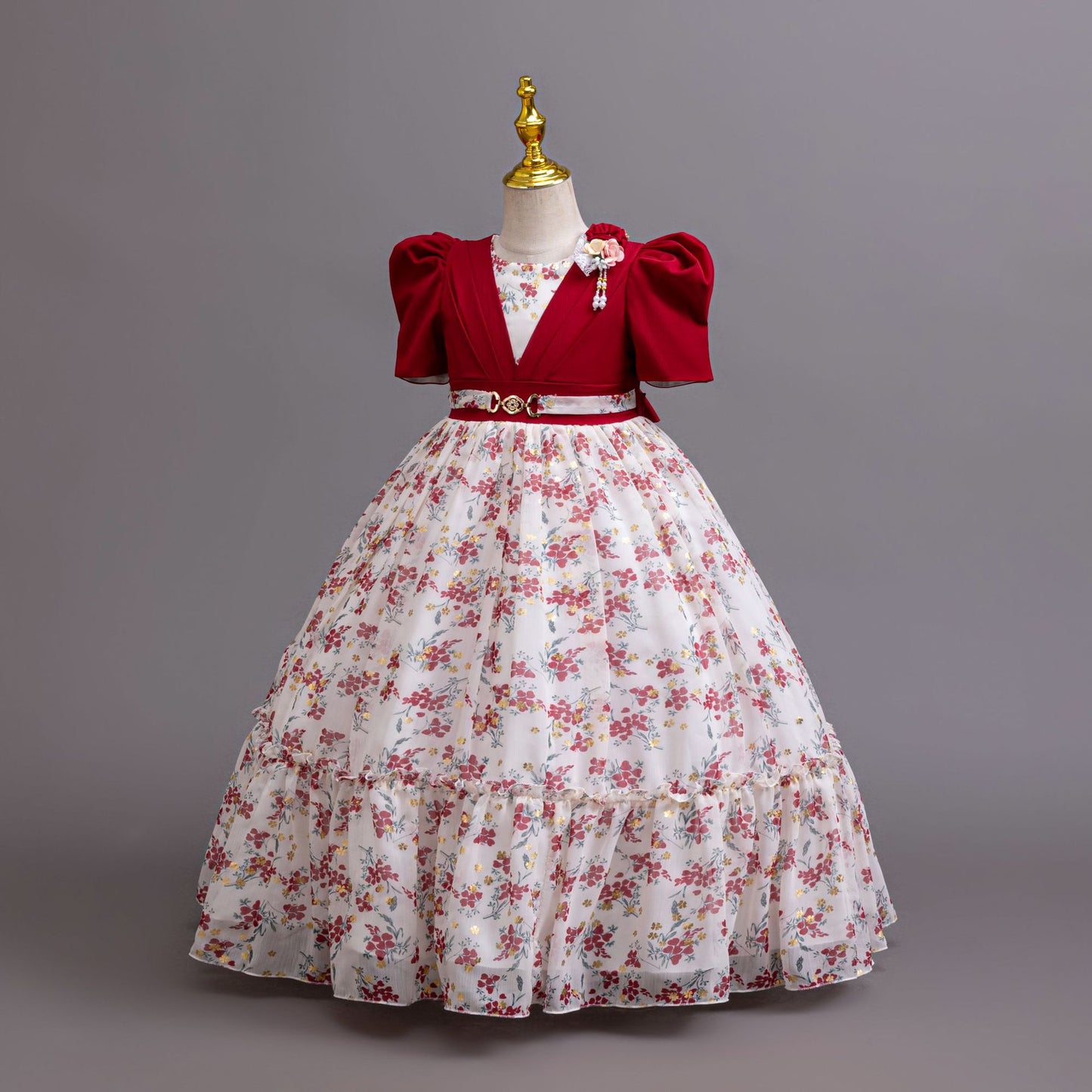 Imported đ¸ Girlsâ Chiffon Floral Princess Dress â Catwalk & Party Outfit