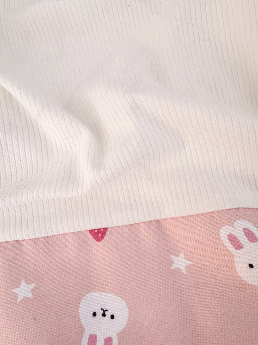 Imported 🍁 Autumn Princess Dress – Cartoon Suspender Faux Two-Piece Long-Sleeve Outfit