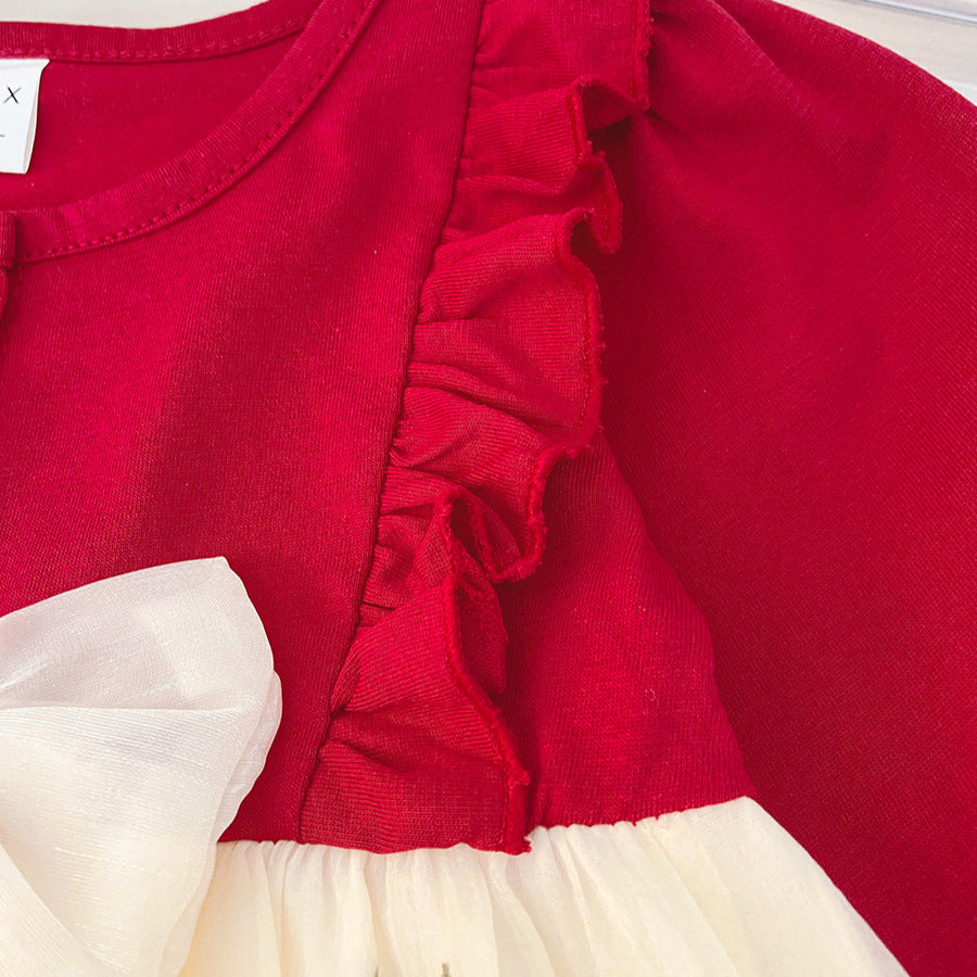 Foreign trade wholesale girls sweet princess dress children's spring and autumn dress children's birthday dress trend live supply