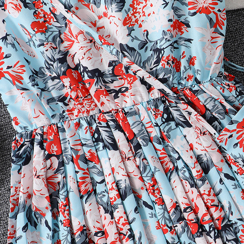 Imported đ¸ Girlsâ Flying Sleeve Printed Princess Dress â Summer Foreign Trade Hot Seller