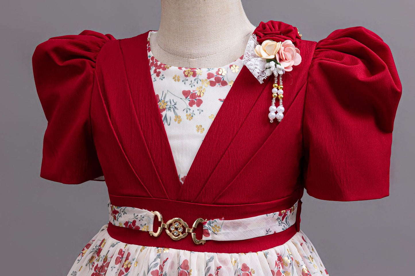 Imported đ¸ Girlsâ Chiffon Floral Princess Dress â Catwalk & Party Outfit