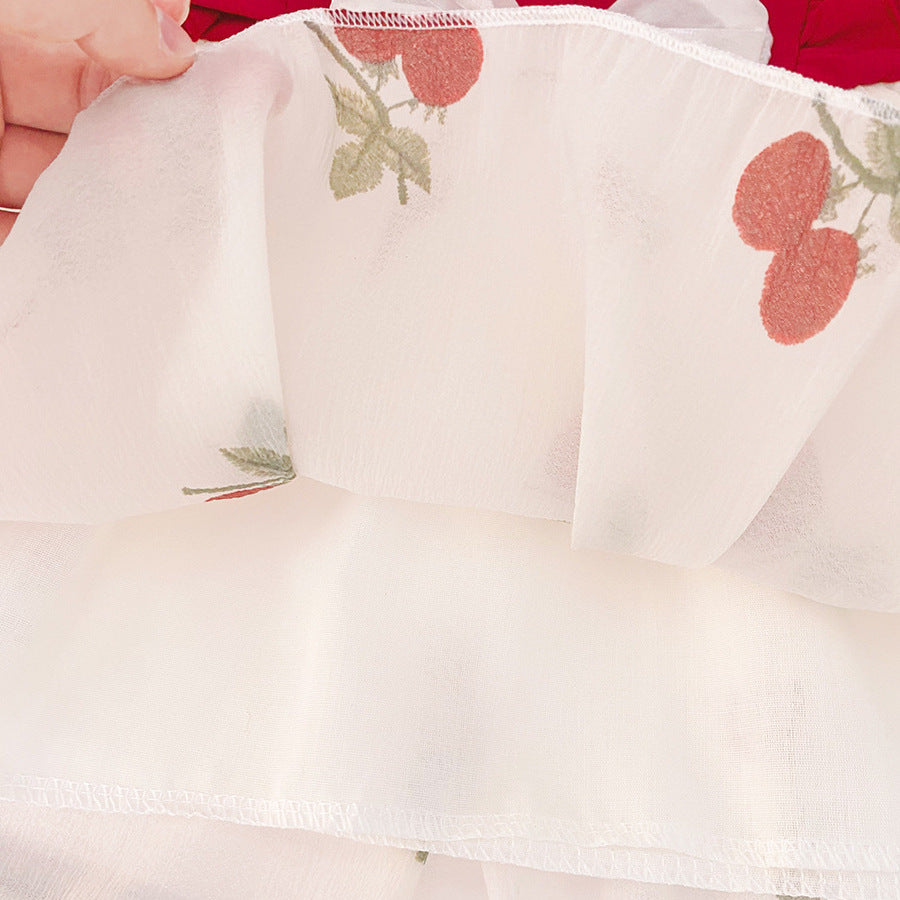 Foreign trade wholesale girls sweet princess dress children's spring and autumn dress children's birthday dress trend live supply