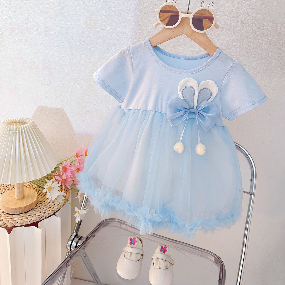 Imported🌸 Toddler Girls’ Summer Princess Dress – Casual Mesh Skirt Outfit