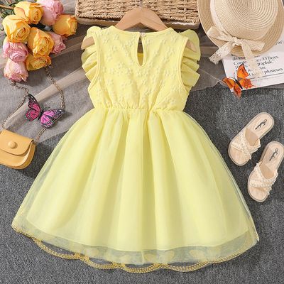 Imported ✨ Girls' Summer Sleeveless Lace & Mesh Princess Dress