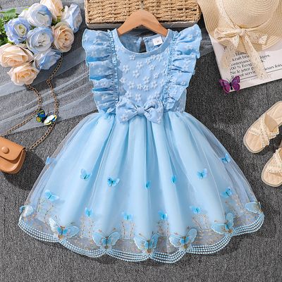 Imported ✨ Girls' Summer Sleeveless Lace & Mesh Princess Dress