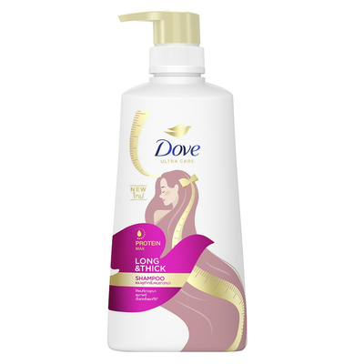 Dove Long & Thick Shampoo (410ml) (MANUFACTURER IN THAILAND)