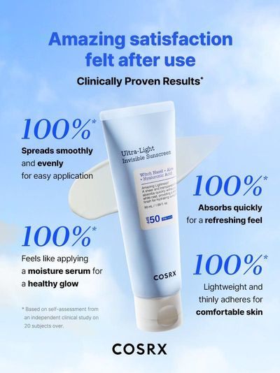 Cosrx Ultra-Light Invisible Sunscreen SPF50 PA++++ (50ml)