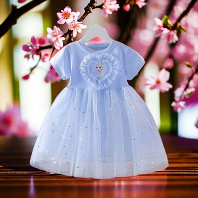 Imported ✨ Baby Girl Elsa Princess Dress – Summer Edition