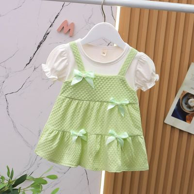 Imported 👗 Summer Cotton Princess Dress – Korean Style Baby Girl Outfit