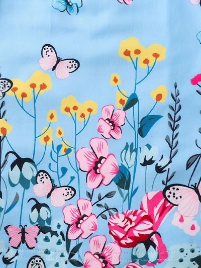 Imported  🌸 Girls' Summer Butterfly Bloom Dress – Sleeveless | Floral | Waist-Fit