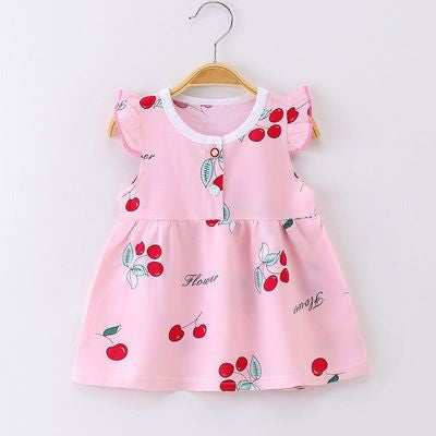 Imported 🌼 Children's Princess Dress – Soft Cotton Silk for Summer