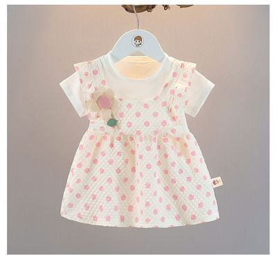 Imported 👗 Baby Girl Polka Dot Summer Dress – Korean Style