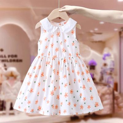 Imported  Girls' dress Summer 2025 New Children's Western-style (Color: Pink)