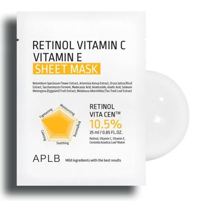 APLB Retinol Vitamin C Vitamin E Sheet Mask 25ml