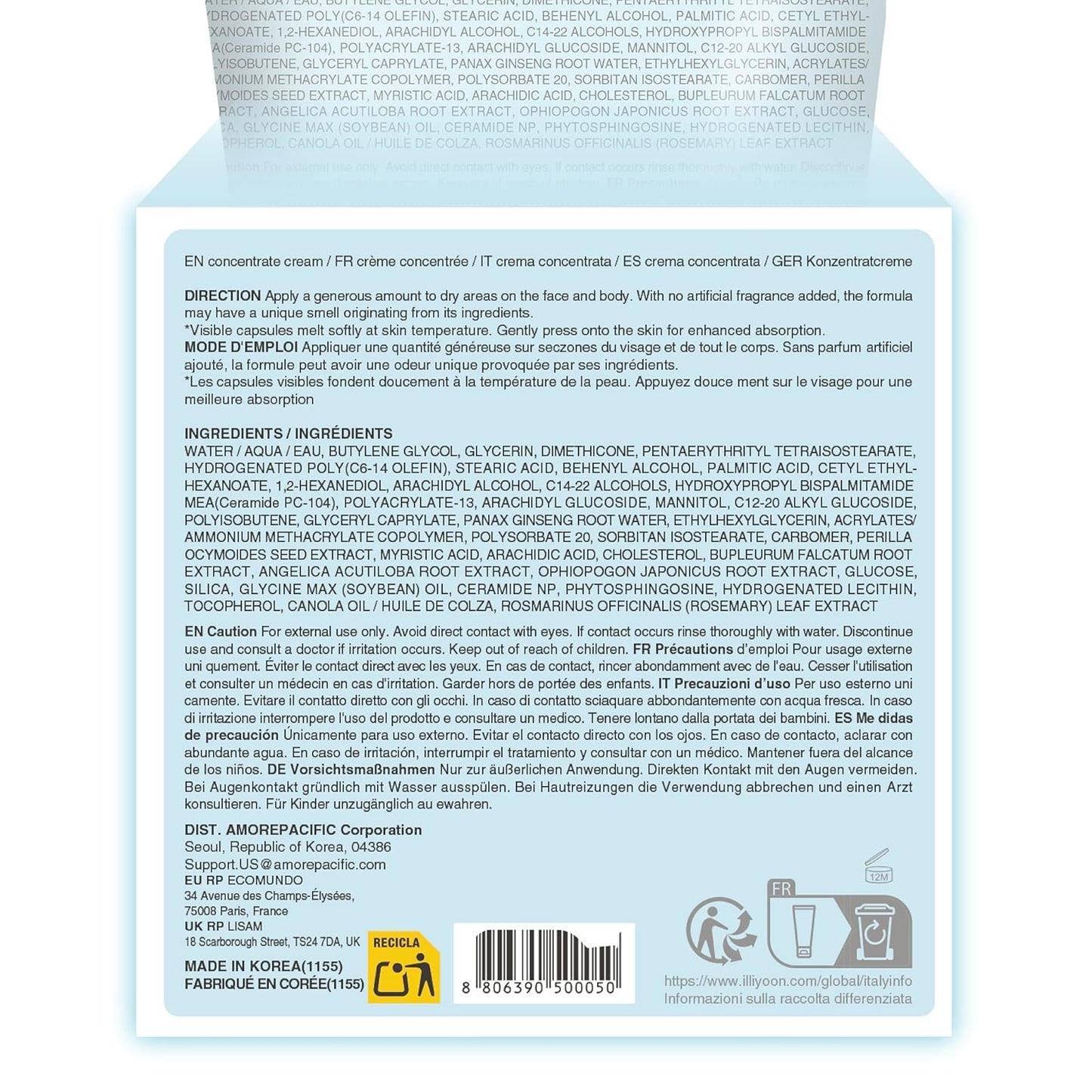 ILLIYOON Ceramide Ato Concentrate Cream 150ml