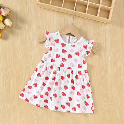 Imported ☀️ Girls' Summer Cotton Short-Sleeve Princess Dress – Baby Nightgown