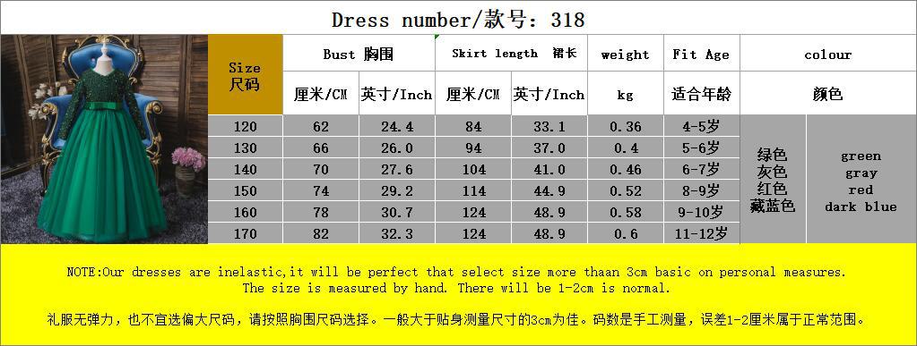 Imported ✨ Girls’ Sequined Evening Banquet Dress – Long Sleeve for Medium & Large Kids