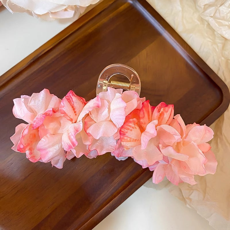 Imported 🌸 Pink Romance Floral Hair Clip – Elegant New Chinese Style Spring Hair Accessory