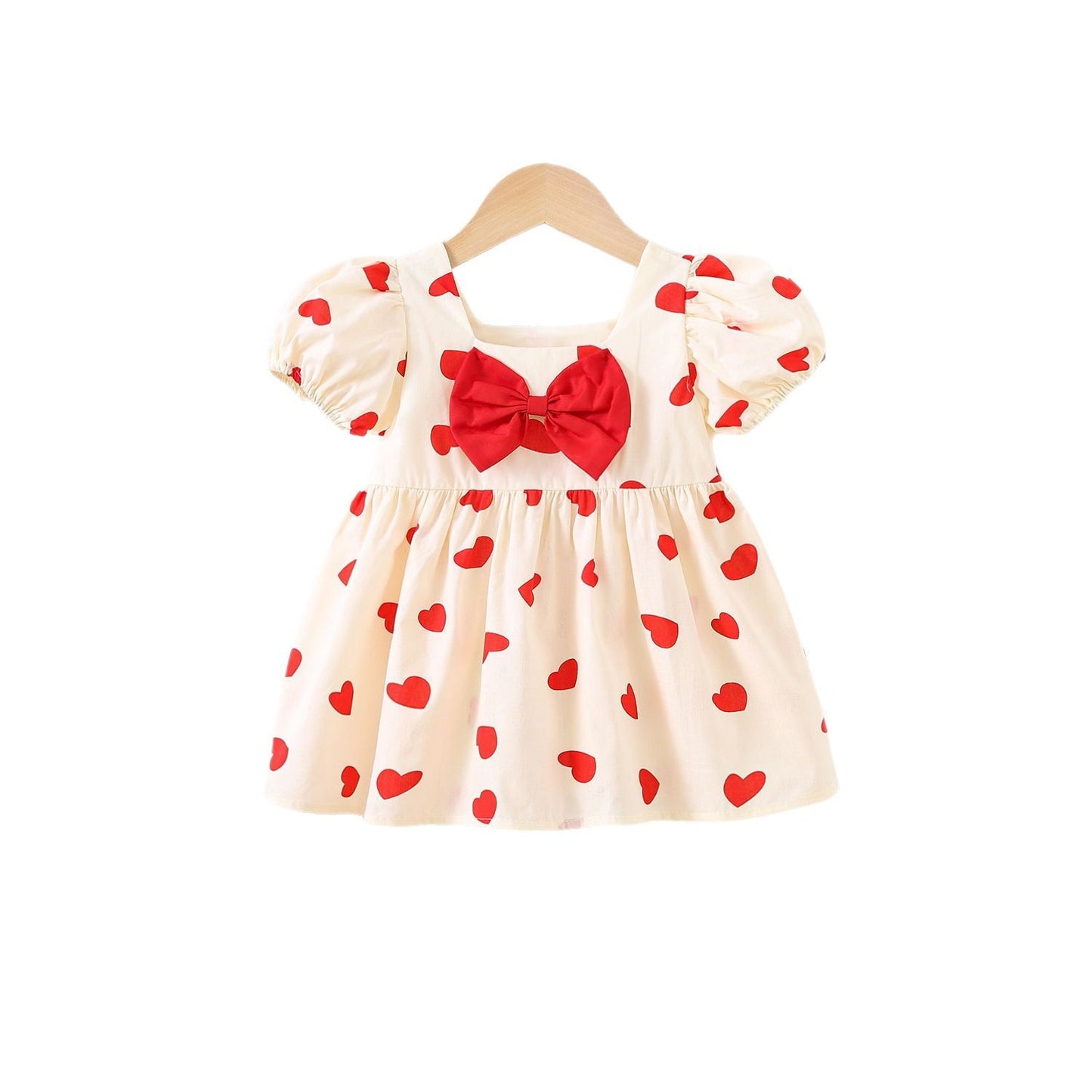 Imported 💞 Girls’ Heart Design Princess Dress – New Summer Style
