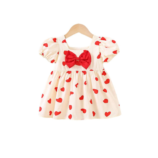 Imported 💞 Girls’ Heart Design Princess Dress – New Summer Style