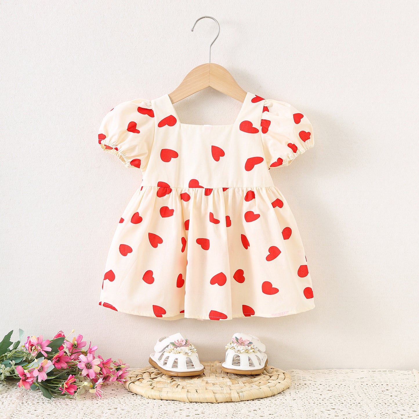 Imported 💞 Girls’ Heart Design Princess Dress – New Summer Style