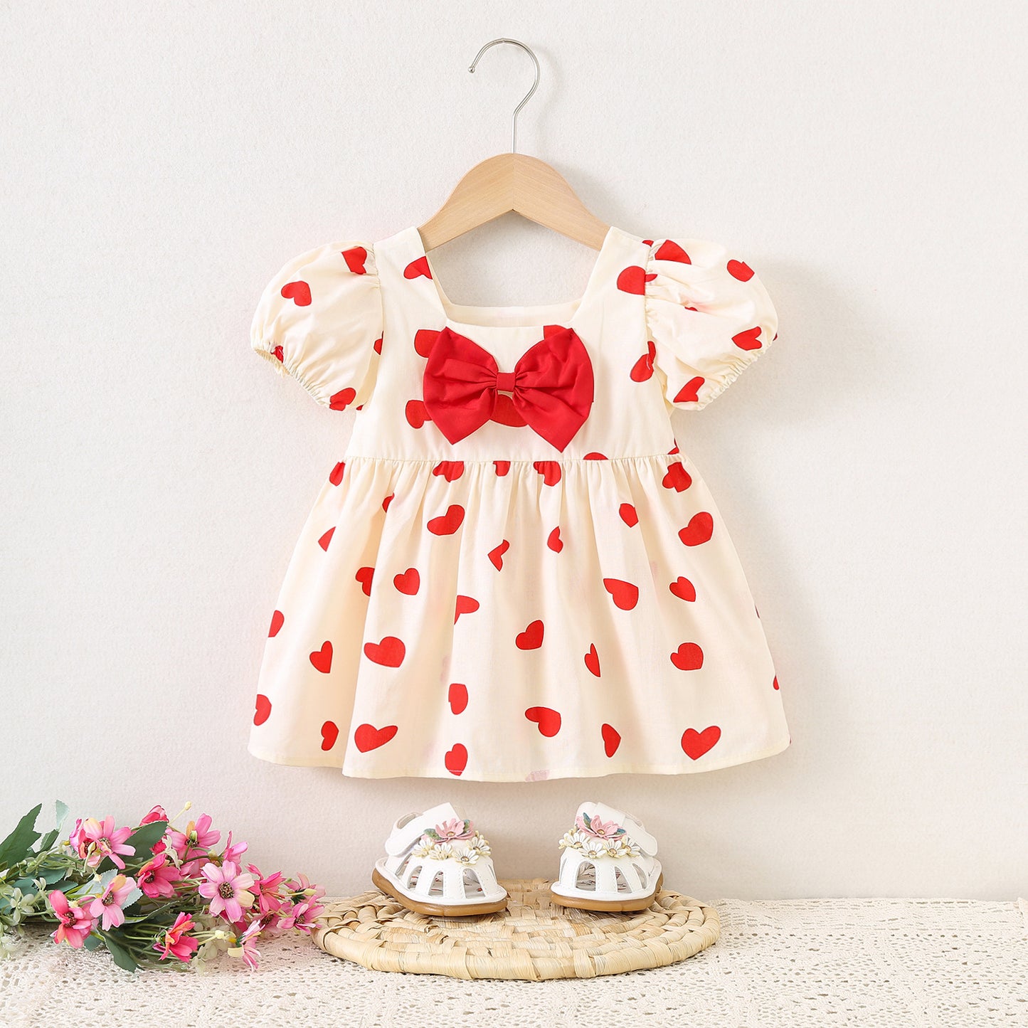 Imported 💞 Girls’ Heart Design Princess Dress – New Summer Style