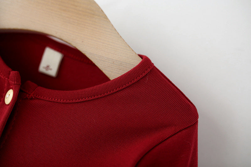 Imported 🎀 Spring/Autumn Girls’ Princess Dress – Long Sleeve with Large Bow