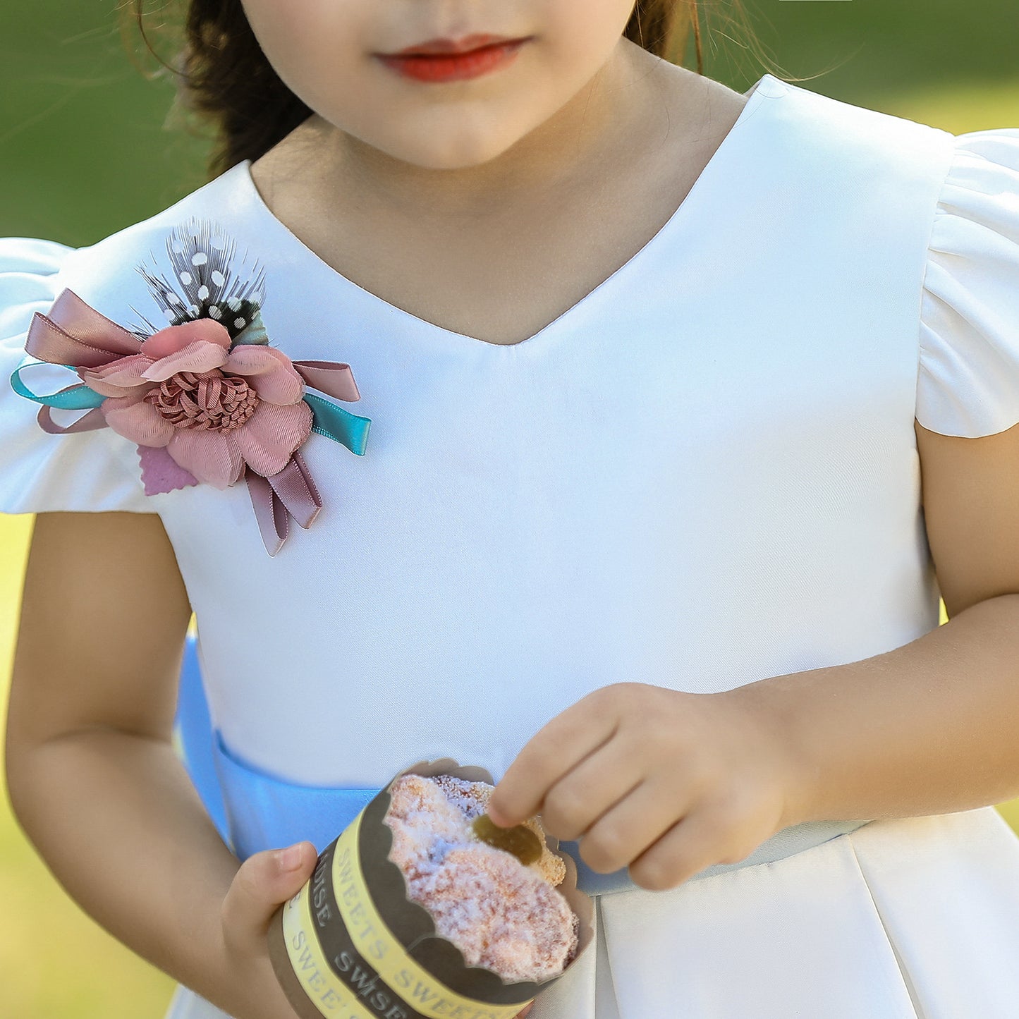 Imported🌹 Red Floral Princess Dress – Sleeveless EU/US Style for Girls