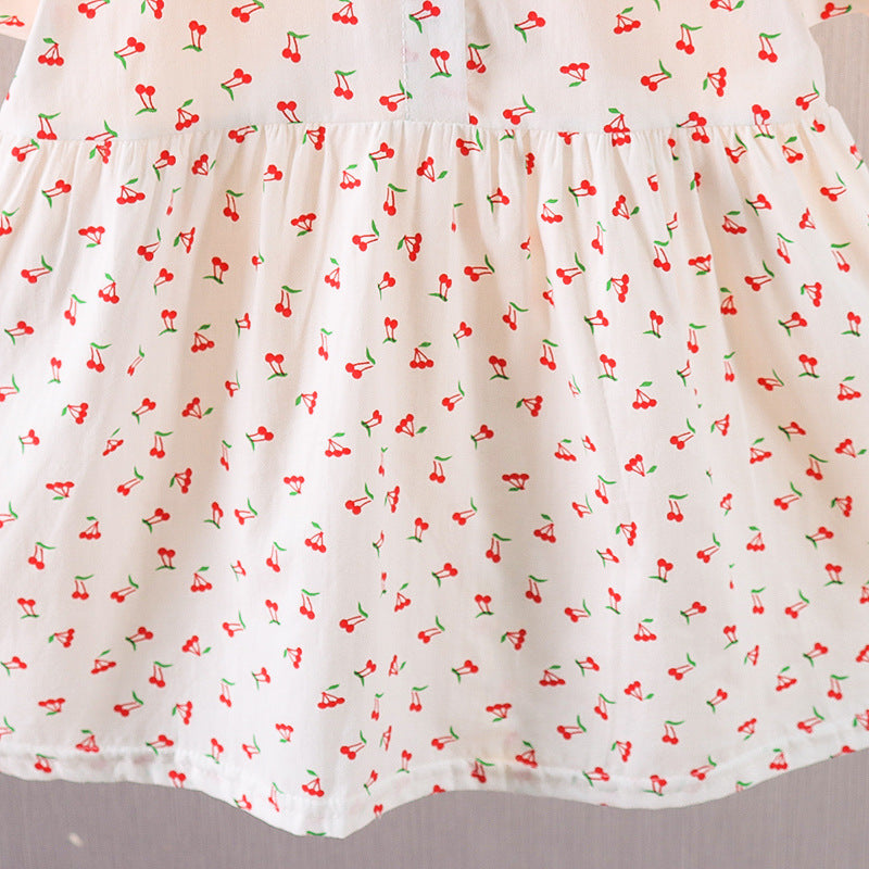 Imported 🌼 Girls’ Summer Princess Dress – Korean & Western Style Floral Outfit