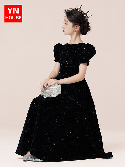 Imported 🎹 Girls’ Princess Performance Dress – Birthday & Catwalk Outfit