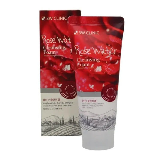 3W Clinic Rose Water Cleansing Foam
