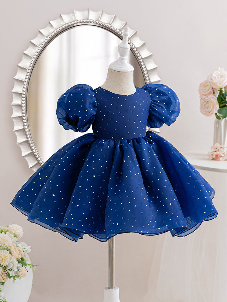 Imported 👑 Baby Girls’ Princess Wedding Dress – Mesh Puffy Flower Girl Outfit