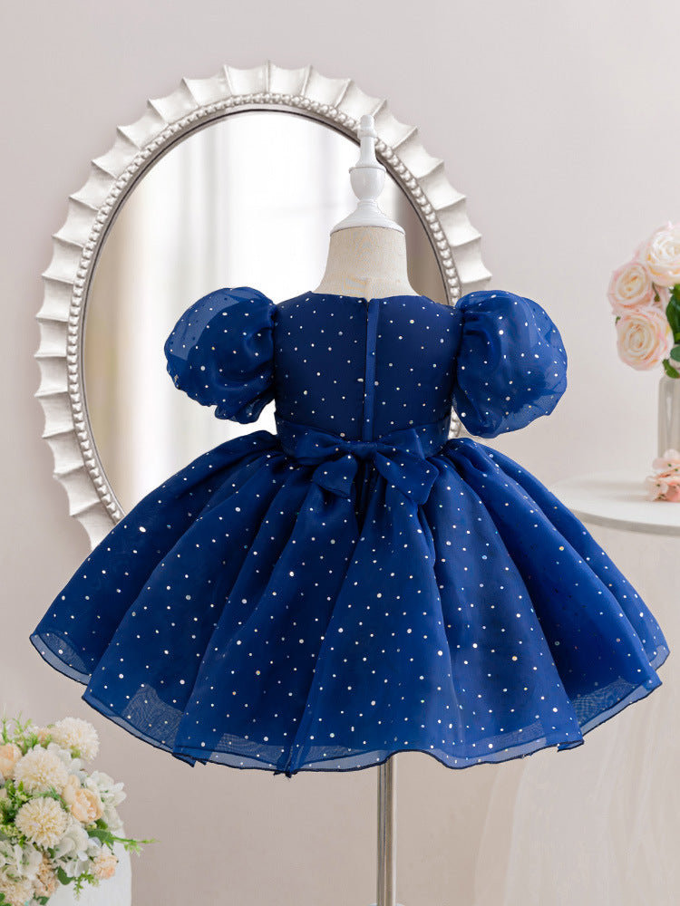 Imported 👑 Baby Girls’ Princess Wedding Dress – Mesh Puffy Flower Girl Outfit