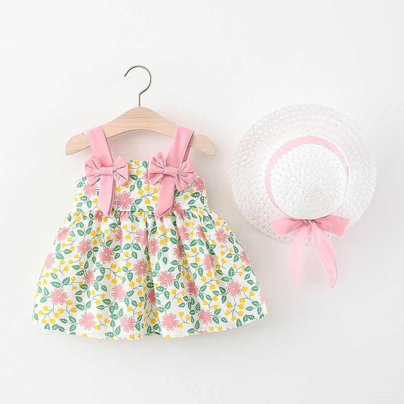 Imported Girls Summer Plaid Bow Princess Dress – Stylish Baby Girl Party Wear
