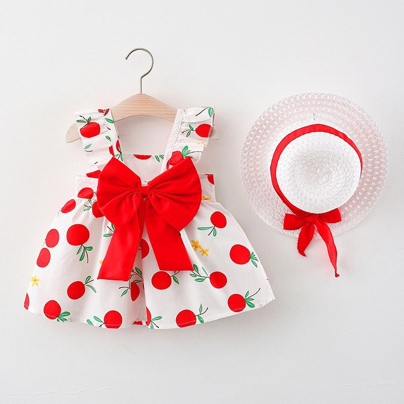 Imported Girls Summer Plaid Bow Princess Dress – Stylish Baby Girl Party Wear