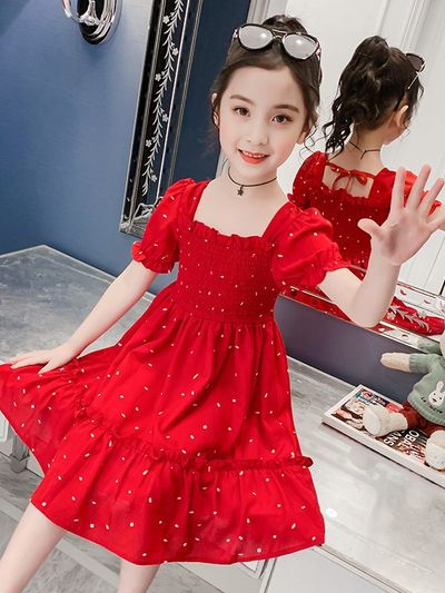 Imported ⭐ Girls' Summer Western Style Dress – Trendy Kids Outfit